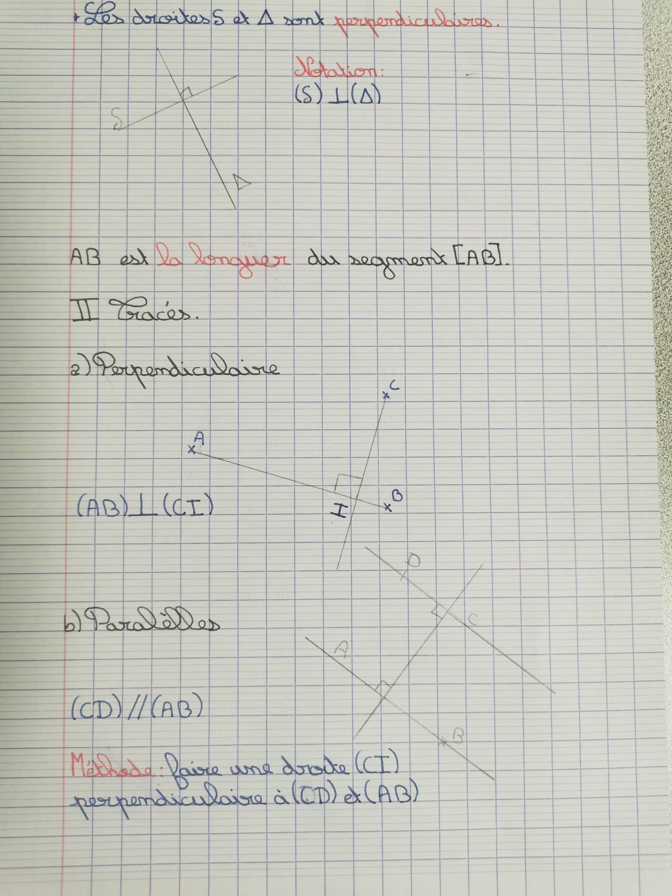 parallèles et perpendiculaires